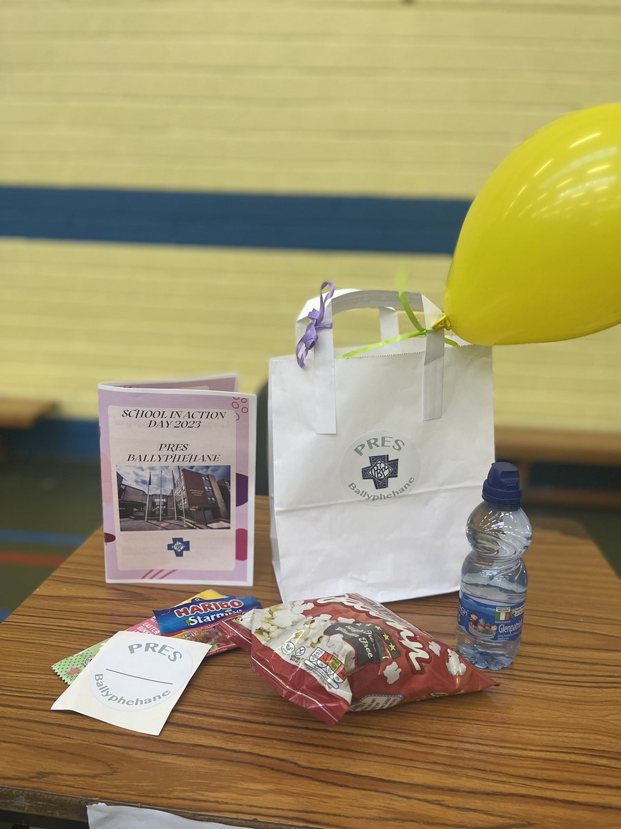 Day 2 School in Action. We’re waiting to greet two new Primary schools with goodie bags! 🌟 #presentationballyphehane #schoolinaction @TogherGirls @StFinbarsSch