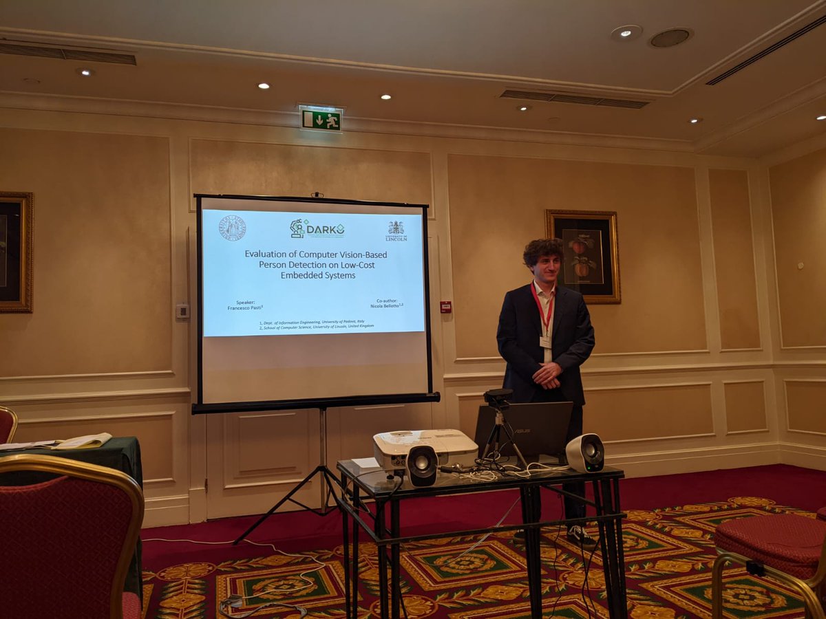 nicbellotto's tweet photo. Very proud of Francesco Pasti who won the Best Industrial Paper Award at #VISAPP2023 for our paper on "Evaluation of Computer Vision-Based Person Detection on Low-Cost Embedded Systems". 🎉@UniPadova @darko_project
Paper: https://t.co/8efIfHCa8r
Event: https://t.co/GRctsKJScu https://t.co/AbbT5jFc7u