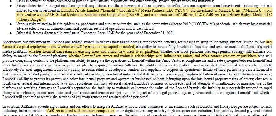 RetailRudy's tweet photo. 1/16 $bbig 10Q Highlights q2 2022
pp 1-25 for your highlighting pleasure.
No financial advice - just stuff that stood out to me https://t.co/rLMmFjTzUz