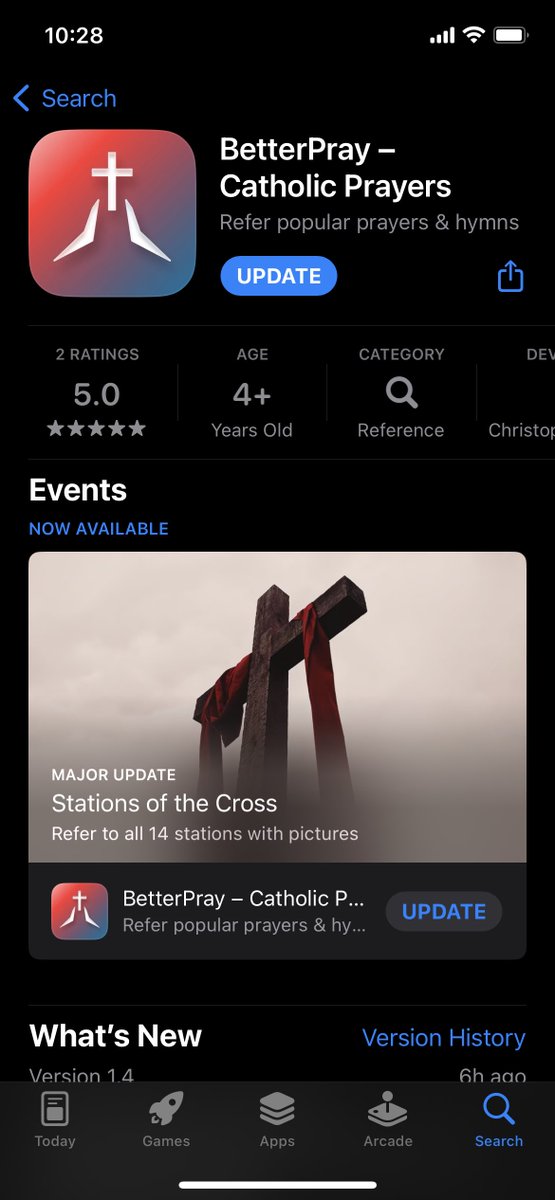 BetterPrayApp's tweet photo. On the occasion of Ash Wednesday, we’ve now added ‘Stations of the Cross’ with BetterPray 1.4 – a much needed addition for this season of lent. 

Update the app now! ✨ https://t.co/87GN7pMGfs