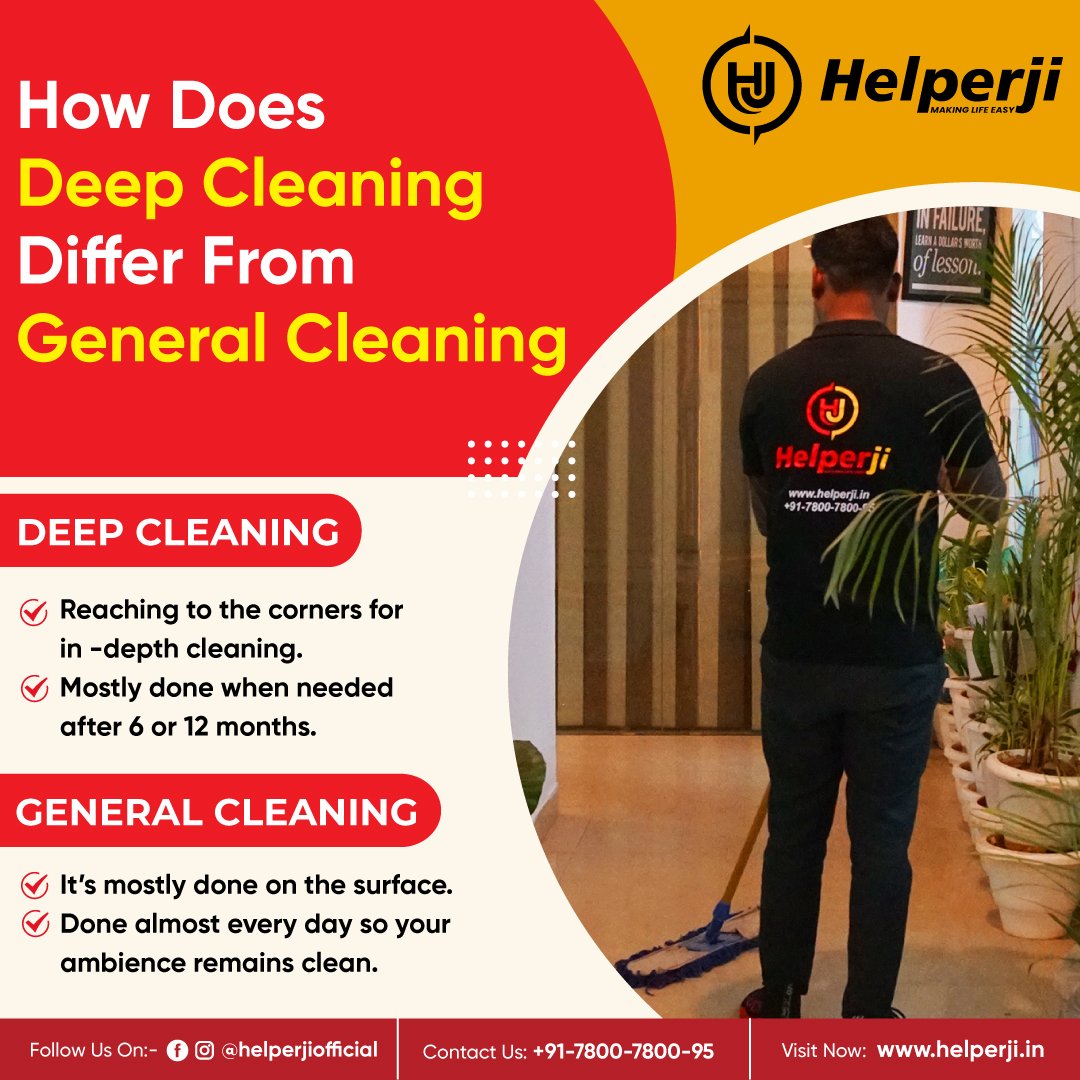 #DeepCleaning Vs #GeneralCleaning, Which is #better?🧐🤔
#helperji #cleaningservice #cleaning #House #cleaningtips #clean #Cleaningup #office #residentialcleaning #homecleaning #cleaninghacks #cleaningbusiness #bathroomcleaning #kitchenclean #trending #viral #windows #carpetclean