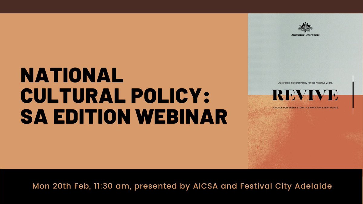 AICSA (@aicsainc) on Twitter photo Video from our NCP webinar online now! 👀 youtu.be/KAkn-_zyBIM
#auspol #Auspol2023 #ncp #revive #nationalculturalpolicy #festivalcityadl <a href="/FestivalsADL/">Festivals Adelaide</a> Video from our NCP webinar online now! 👀 youtu.be/KAkn-_zyBIM
#auspol #Auspol2023 #ncp #revive #nationalculturalpolicy #festivalcityadl <a href="/FestivalsADL/">Festivals Adelaide</a>