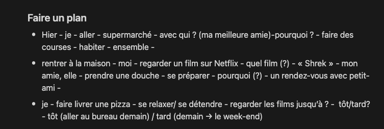 anushka_v3's tweet photo. @jax_toro To practice your spoken, you can try making a "plan":
- Chose a topic
- Make a story in your head (not really speaking it out loud yet)
- Write down the key words in 🇫🇷/TL
- Once finished, try stringing the words together in a sentence form speaking out loud

a small example👇 https://t.co/nCp234lGNx