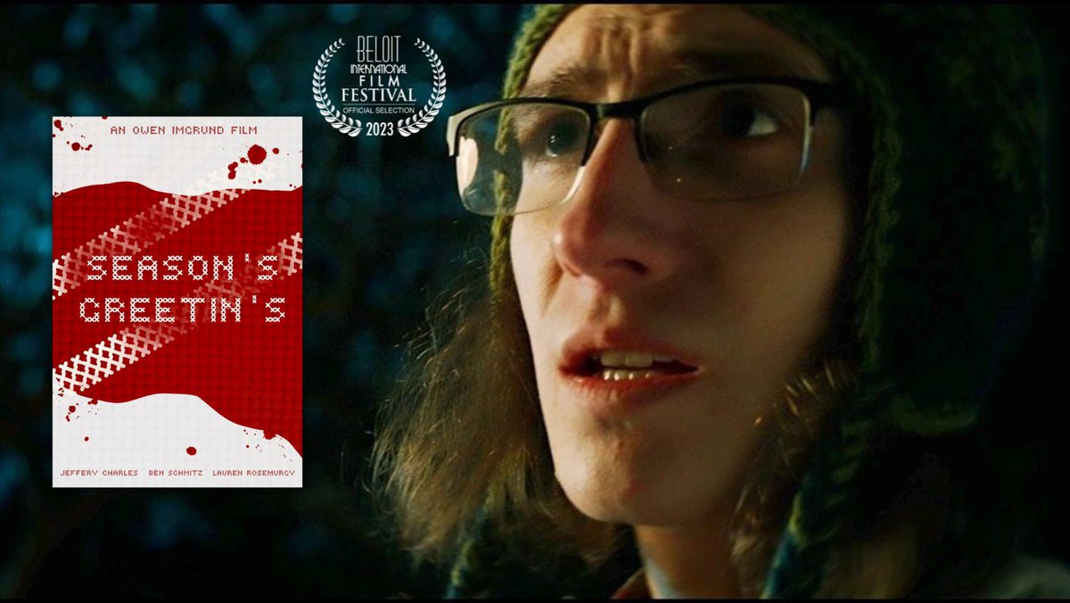 #BIFF2023 - SEASONS‘ GREETIN’S  (WI/IL Shorts). Directed by Owen Imgrund
Narrative Short | 8 min | 2022

 #WisconsinFilm #ShortFilmmakers #ShortFilm #narrative #BIFF #FilmFestival #beloitorbust #independentfilm #BeloitFilmFest #filmscreenings
