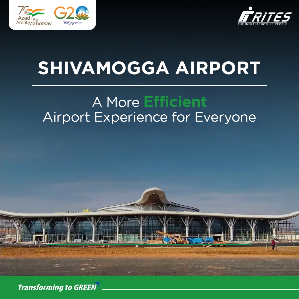 RITESLIMITED's tweet photo. #Shivamogga, #Karnataka, is ready to move forward with modernisation!
The upcoming airportโs #infrastructure is keeping pace with the changing needs of the #aviation industry & a #sustainable world.
#FutureReady #RITESFlyingHigh #UDAN #ToTheClouds @MoCA_GoI https://t.co/NpcMq3TgQM