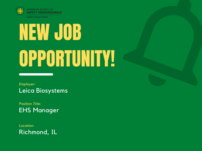 AsspChicago's tweet photo. New job posting for an EHS Manager position!

https://t.co/YOZyjfSCOn https://t.co/08cUn6eMbY