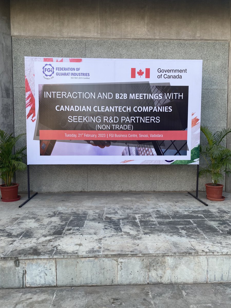DeborahRH_'s tweet photo. We finished our day in #Vadodara with a dynamic and interactive session between our 7 🇨🇦 companies and 🇮🇳 companies in the energy sector! Many thanks to @FGIGujarat for organizing the event and hosting us!! We see lots of follow up conversations coming 👀🔋⚡️ https://t.co/2sfWrMGXJk
