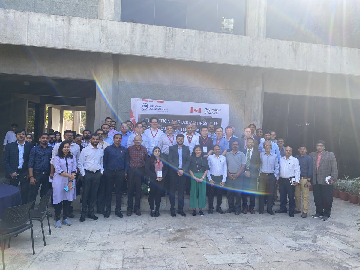 DeborahRH_'s tweet photo. We finished our day in #Vadodara with a dynamic and interactive session between our 7 🇨🇦 companies and 🇮🇳 companies in the energy sector! Many thanks to @FGIGujarat for organizing the event and hosting us!! We see lots of follow up conversations coming 👀🔋⚡️ https://t.co/2sfWrMGXJk