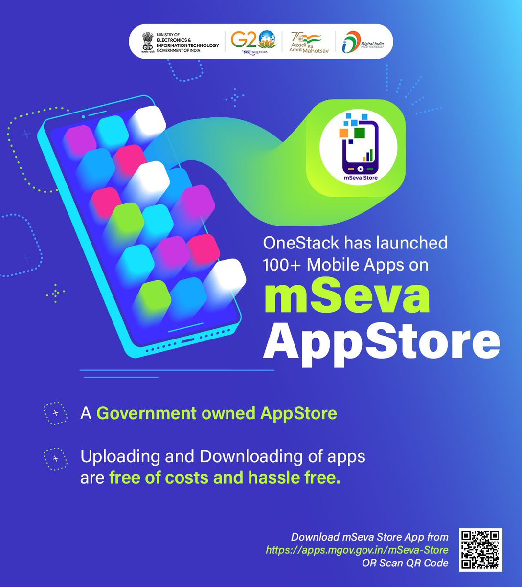 GoI_MeitY's tweet photo. 📱OneStack on mSeva Appstore!
OneStack is India's super app to Save, Borrow, Spend & Grow money, without leaving banks.
100+ apps from #Onestack are now available on #mSeva Appstore. Visit https://t.co/5kbqeD82ff
#AatmaNirbharBharat #MadeInIndia @AshwiniVaishnaw @Rajeev_GoI https://t.co/IT9geYcE7x