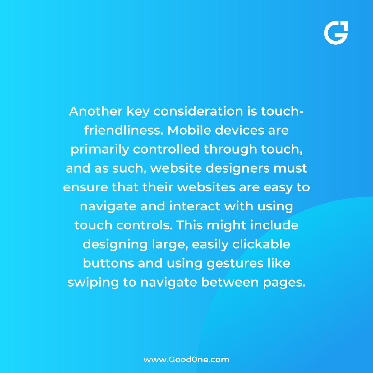 Good0ne_'s tweet photo. Is your website optimized for mobile devices? 📱💻 Don't miss out on potential customers! Learn key considerations for mobile optimization. 

#MobileOptimization #WebsiteDesign https://t.co/ahz9DEDDp4