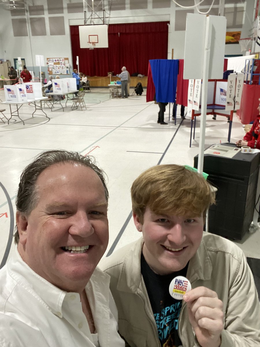 DMCFunny's tweet photo. @joncoopertweets My son cast his first ever vote for the winner! https://t.co/up0UlfGitC