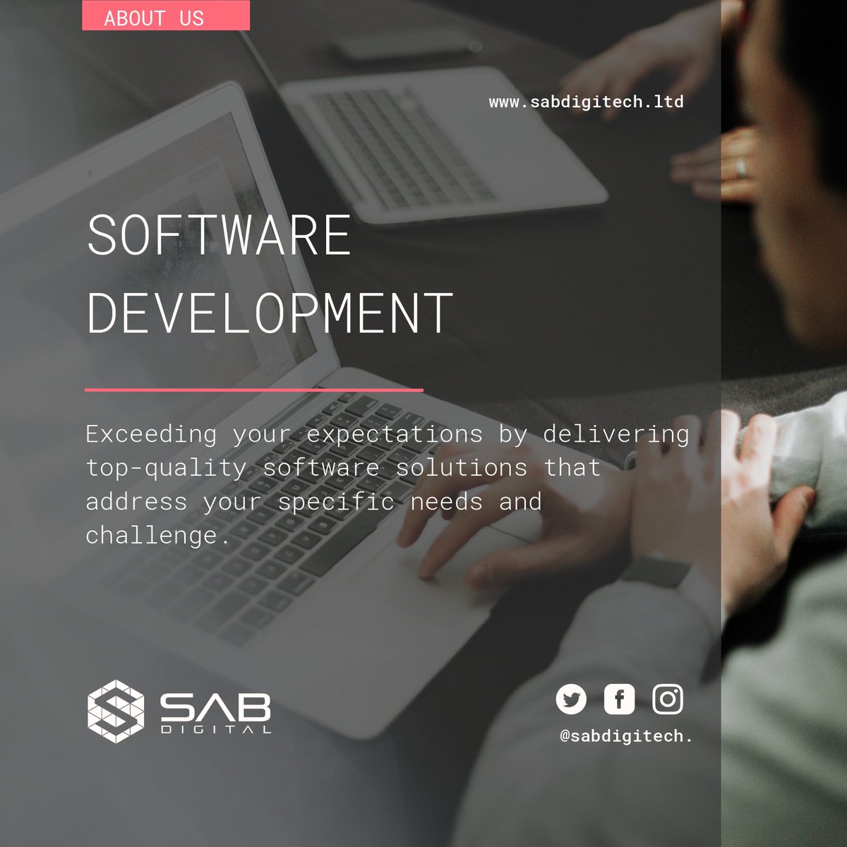 sabdigitech's tweet image. With specialized software solutions suited to your particular requirements, our team of skilled software developers can assist you in modernizing your business operations. 

Get in touch with us right away!
🔗Link in Bio

#Sabdigitech #softwaredevelopment #softwaresolutions
