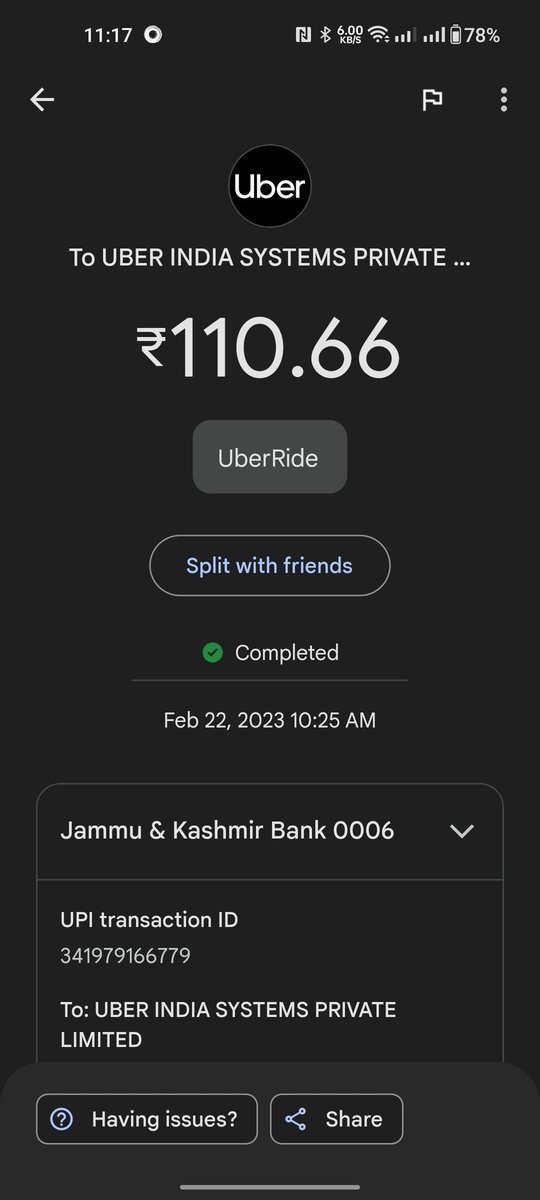 ArjunJamwal21's tweet photo. @UberINSupport I had gone in a auto yesterday and I made payment for it yesterday and it didn't update then I did the payment again today yet it didn't update. Such an disappointing service https://t.co/FbKgY4ifmo