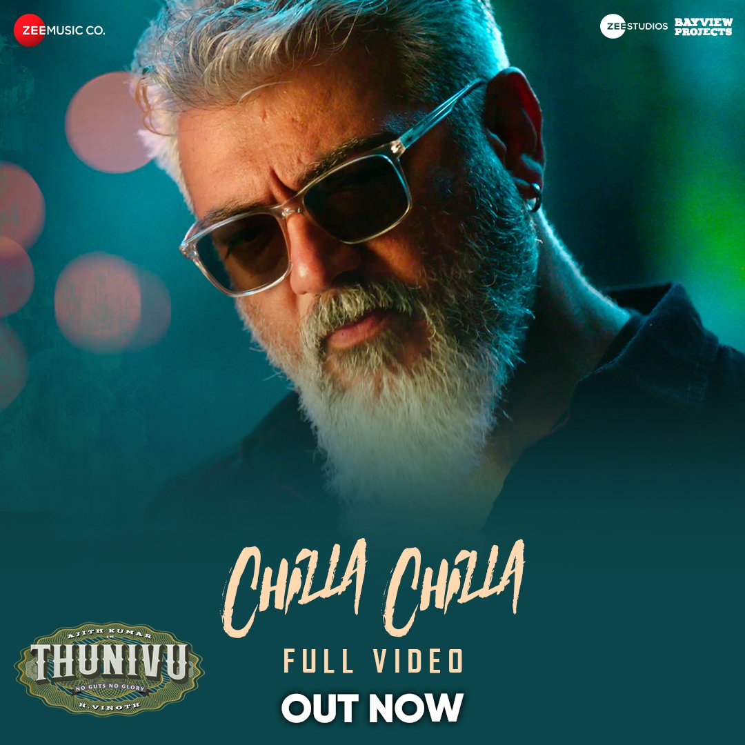 BayViewProjOffl's tweet photo. BOOOMMM ! 💥

The wait is over 😎 #ChillaChilla Full Video OUT NOW ! 

https://t.co/PpMa9DX3d0

#Thunivu 
#NoGutsNoGlory 

#Ajithkumar #HVinoth 
@boneykapoor @zeestudios_ @bayviewprojoffl @redgiantmovies_ @kalaignartv_off @netflixindia @sureshchandraa #RomeoPictures https://t.co/Ss1FmMrWzB