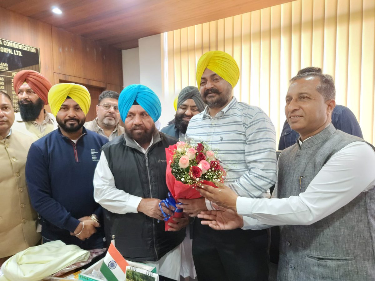 HarchandSBarsat's tweet photo. Congratulations and best wishes to Sardar Guninderjit Singh Jawanda on assuming charge as Chairman Punjab Information Communication Technology Corporation Limited.
 @AamAadmiParty https://t.co/z4el7Rz5m4