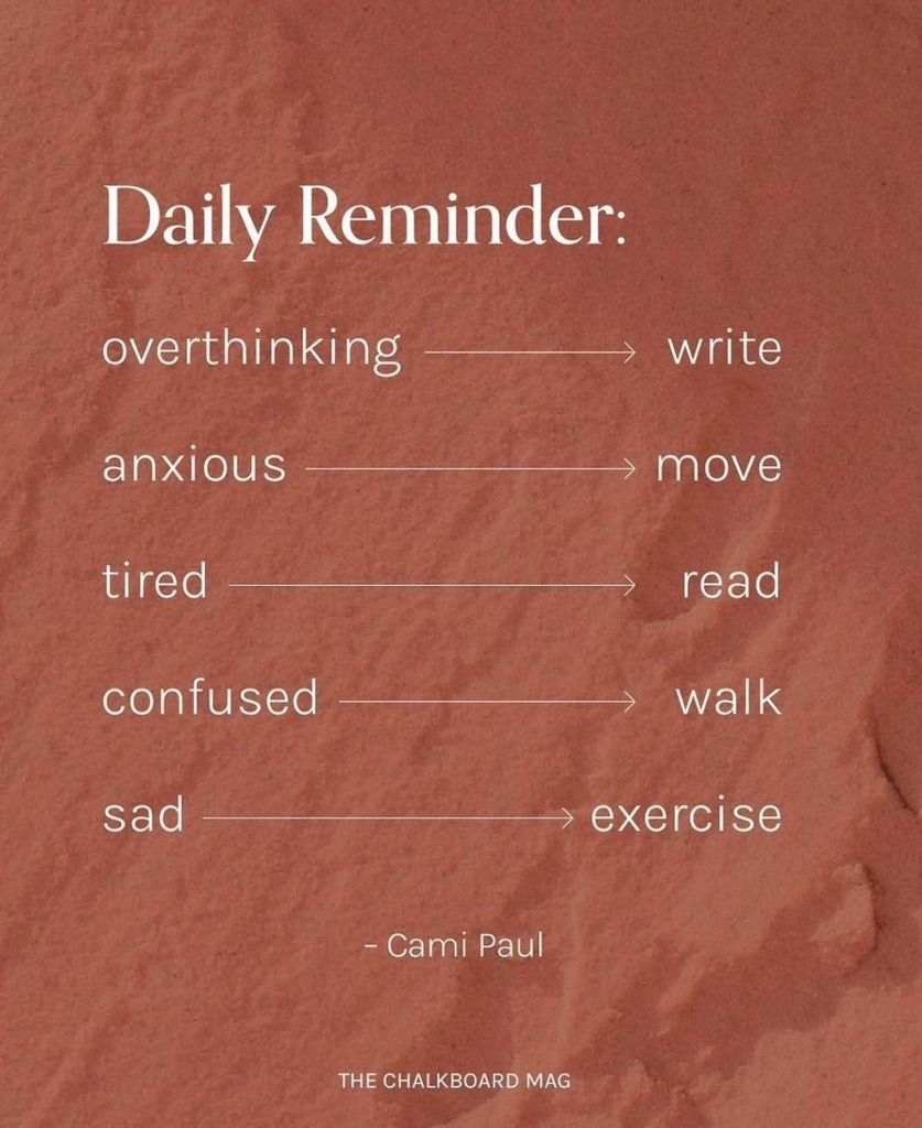 EducatorGran's tweet photo. So clear. So doable. Easy to remember. I think i’ve got it. Begin now. #gettingby #dailyhelp #overthinkingkills #onmyway https://t.co/FktXGOLGJN https://t.co/4jkog3dil2
