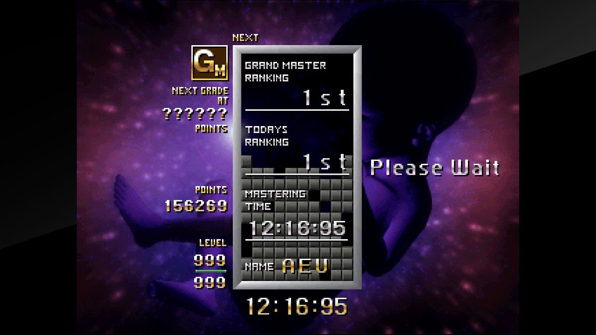 aeulist's tweet photo. i somehow got this onlike my 3rd attempt today nd it also beat my 20g pb wtf is this run #ArcadeArchives #TETRISTHEGRANDMASTER #tgm_series #NintendoSwitch https://t.co/bdFaAGqTXg