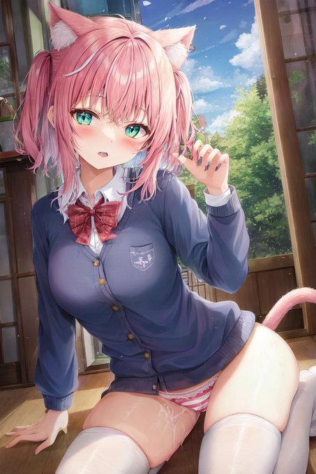 プロンプトにCatと入れたんですが
猫が出てくれません
しかもなんかやらしい風味 