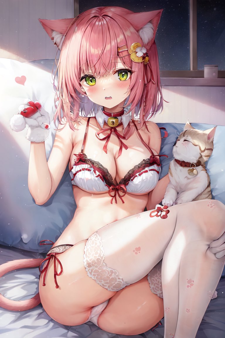 プロンプトにCatと入れたんですが
猫が出てくれません
しかもなんかやらしい風味