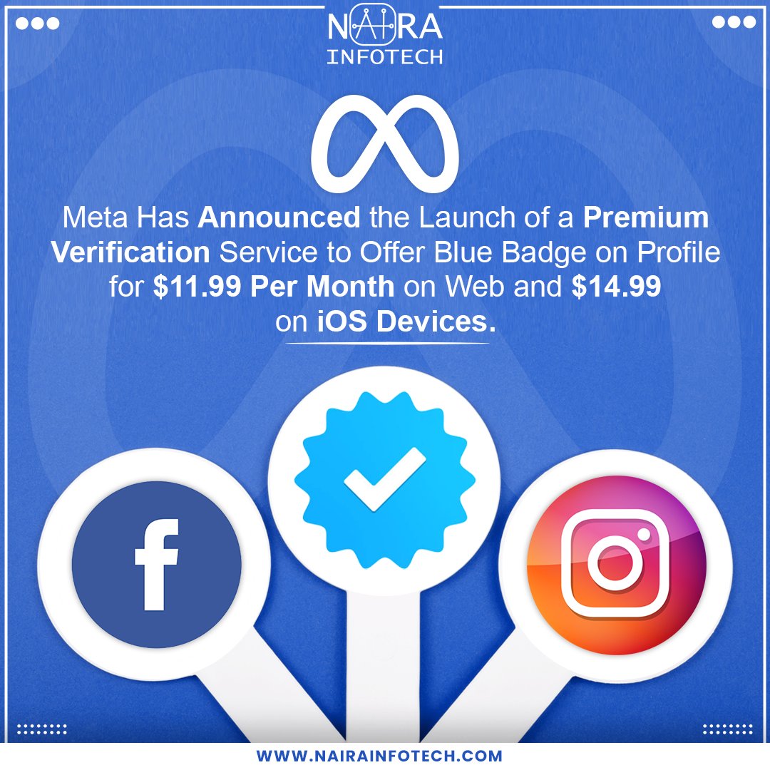 InfotechNaira's tweet photo. Let’s hope this won’t cause the flood of fake verified accounts we saw on Twitter last year!
#TrendingNews #digitalart #BlueTick #Verified https://t.co/6LyuxMx649