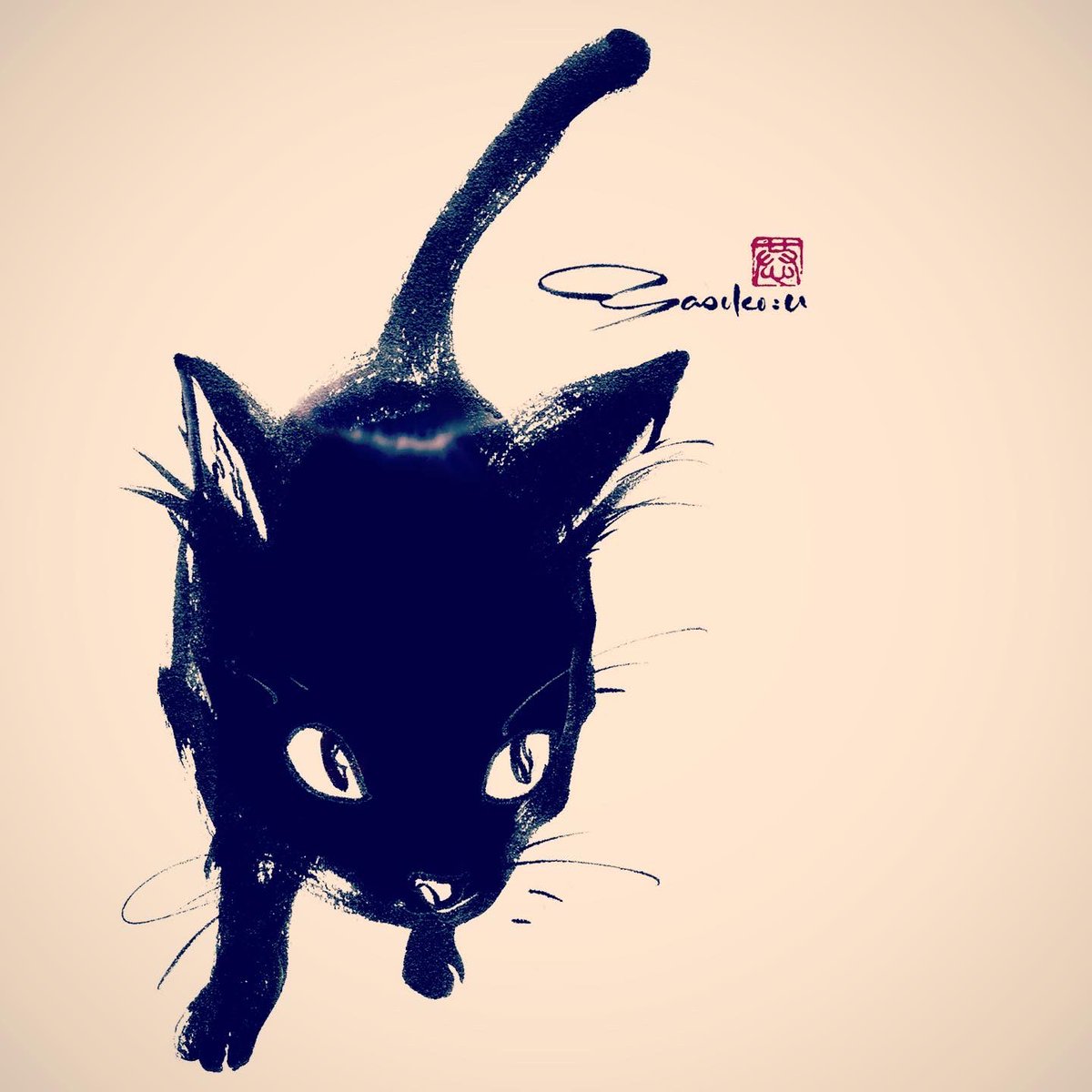 「にゃんにゃんにゃん#猫の日 」|Yasuko Uemura@前鬼くんのイラスト