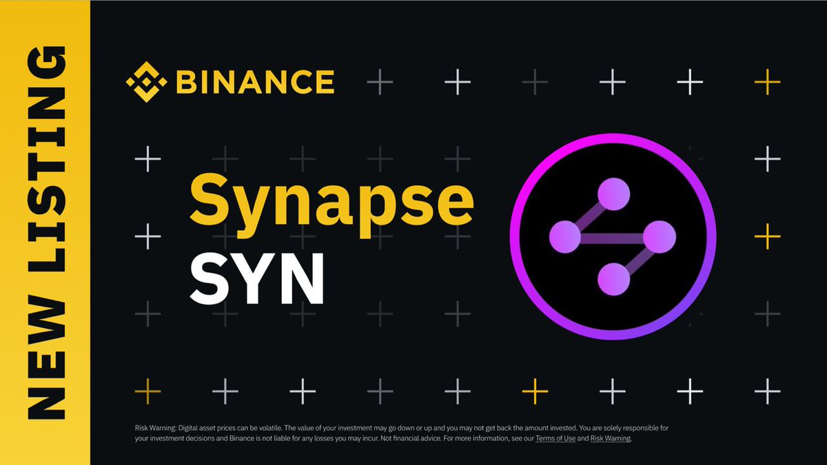#Binance will list <a href="/SynapseProtocol/">Synapse Labs</a> $SYN in the Innovation Zone.

➡️ binance.com/en/support/ann…