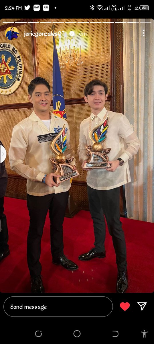 jericnaticsofc's tweet photo. Congrats @imJericGonzales and Joaquin Somagoso 15th GAWAD ANI NG DANGAL 
"ANI ng SINING, BUNGA ng GALING" Awardee 
ng National Commission For Culture and the Arts (NCCA)

JericGonzales AniNgDangalAward
#JericGonzales https://t.co/6jPnLYC4Ay