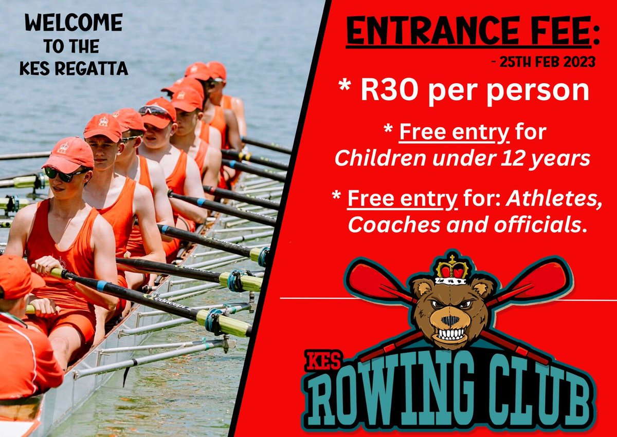 KingEdVIISchool's tweet photo. Join us at the @KingEdVIISchool 2023 Regatta taking place this Saturday, 25 February at Roodeplaat Rowing Club from 8am.
#redrowing https://t.co/f9EEIzCmOi