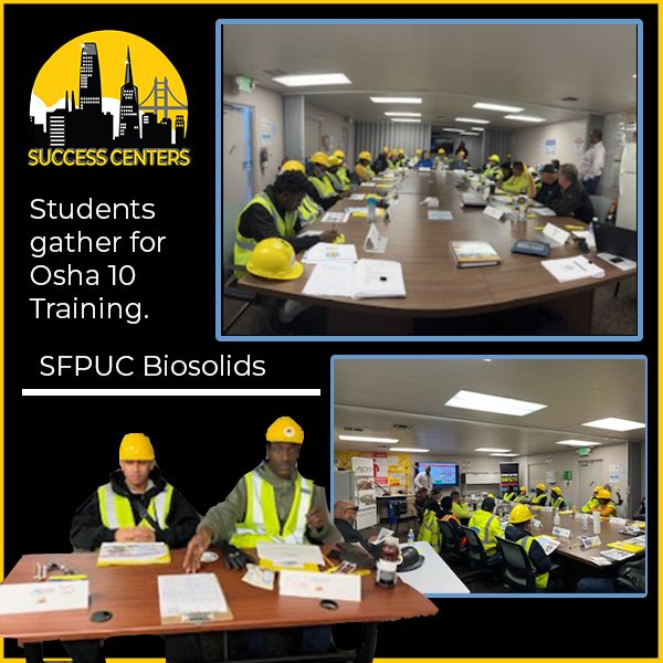 construction students gather at SFPUC Biosolids for OSHA 10 Training. . #osha10 #successcenters #successmindset #constructiontraining #education #continuededucation #nonprofitsofinstagram #nonprofit #sanfrancisco