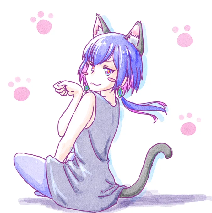  満 た さ れ た い ?#理芽美術部#猫の日 #猫の日2023 