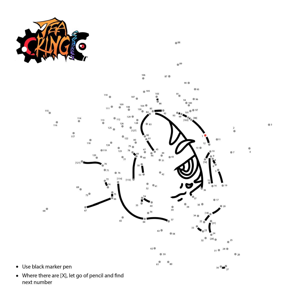 Relagu is feeling generous and offering whitelist spots for free mint to those who complete this connect-the-dots exercise.

To join in:
✅Follow <a href="/Tearing_Spaces/">Tearing🏹Spaces</a> and <a href="/SinoGlobalGames/">SGG</a> 

✅Quote this tweet with your completed version. 

Good luck and most importantly have fun!💜🏹