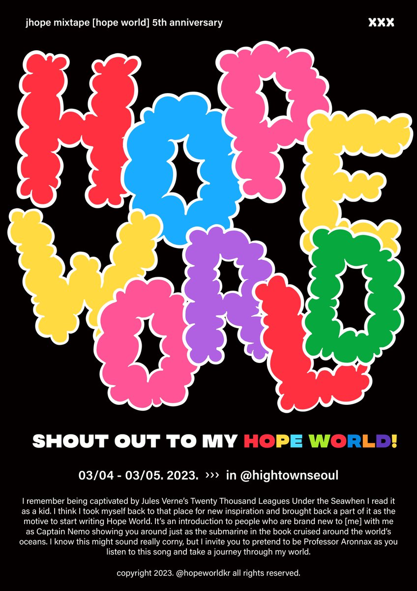 hopeworldkr's tweet image. HELLOW TO MY H0PE W@RLD-! 🤩
in @하이타운서울

🗓️ 2023. 03/04-03/05

#h0pew0rldforJ