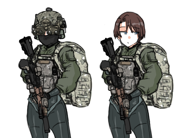 「assault rifle camouflage」 illustration images(Latest)