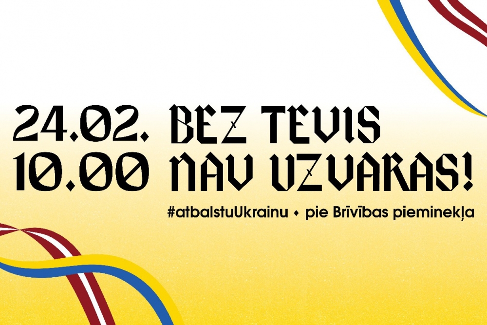 LV_portals's tweet photo. Aicinot solidarizēties ar Ukrainas tautu, ikviens aicināts pulcēties pie Brīvības pieminekļa Rīgā, lai stundu ilgā mītiņā paustu savu atbalstu Ukrainai un nosodītu Krievijas uzsākto noziedzīgo un agresīvo karu.
🗓️24. februārī
⏰plkst. 10.00 
 https://t.co/bz7SmDIiqS @alianse https://t.co/6VckGGxZvI