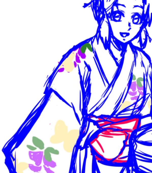 とりあえずラフだけ描いてみる誕絵はあげません 