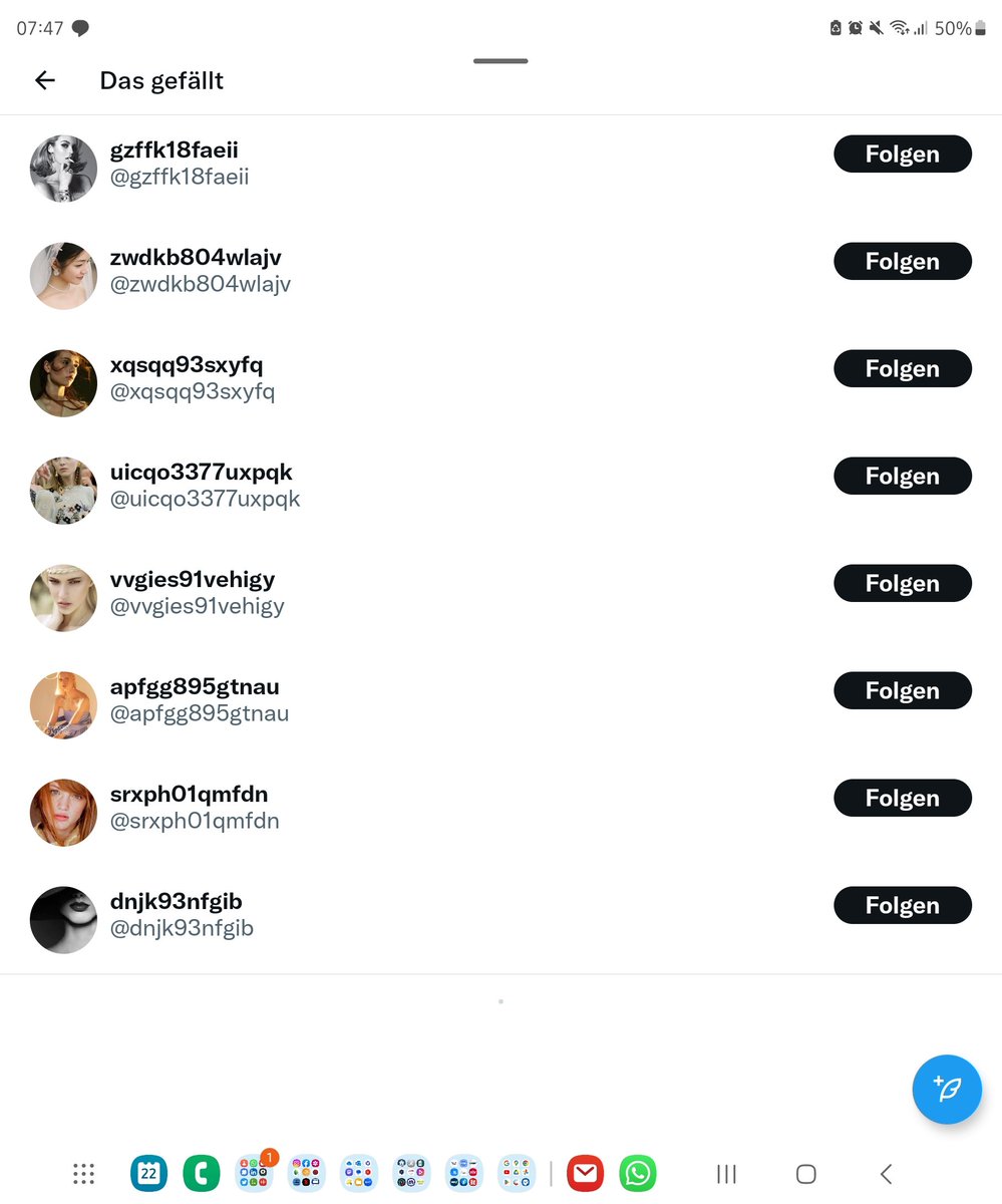 tom200prozent's tweet photo. Die Damenmannschaft "Gefällt" des Bot-Teams hat wohl schon die Arbeit aufgenommen. Läuft.
Damit ein herzliches lwjrjr8whwgrle an Euch alle.
Euer Tom Kdbeh2ltjthw
#Twitter #Bots #Fakelike @LarsWienand #Like https://t.co/2cHIhIq7g3