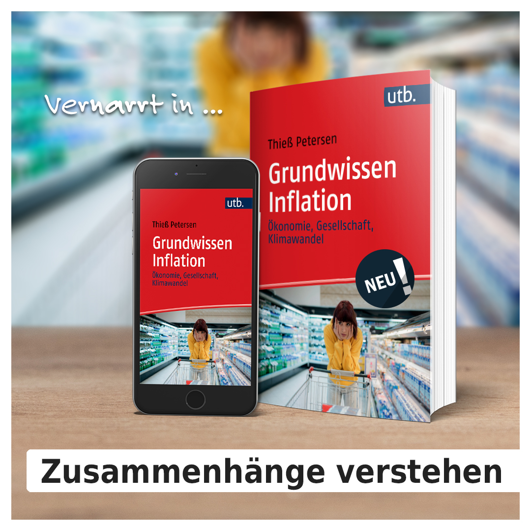 Vom Benzin an der Tankstelle bis hin zur Butter im Supermarkt – Preise steigen. Doch was steckt hinter dem Phänomen Inflation? Neu von Dr. Thieß Petersen:
utb.de/doi/book/10.36…

<a href="/utb_stuttgart/">UTB Verlag</a> #uvkverlag #Inflation #Inflationsrate <a href="/Petersen_econ/">Thieß Petersen</a>