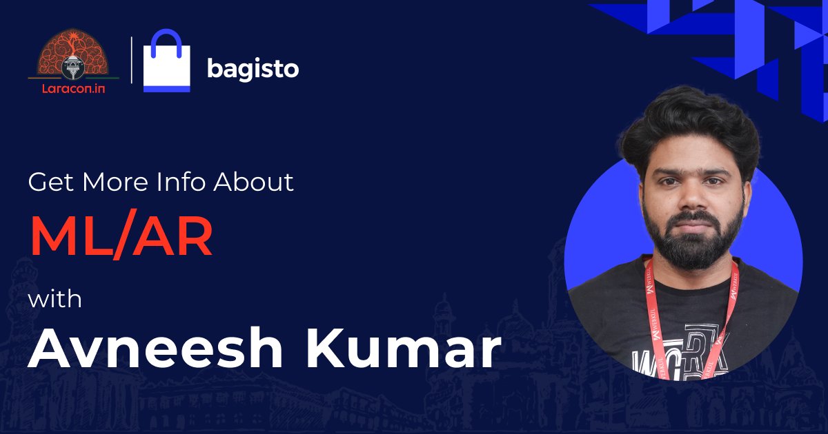 BagistoShop's tweet photo. Avneesh Kumar, Senior Project Manager, Webkul will be joining us at #LaraconIndia2023!
With his expertise in building Augmented Reality and Machine Learning models with #TensorFlow, he'll be an invaluable resource for all your questions. @coder_avneesh #AR #Machineearning #AI https://t.co/UL3bLGfaWE