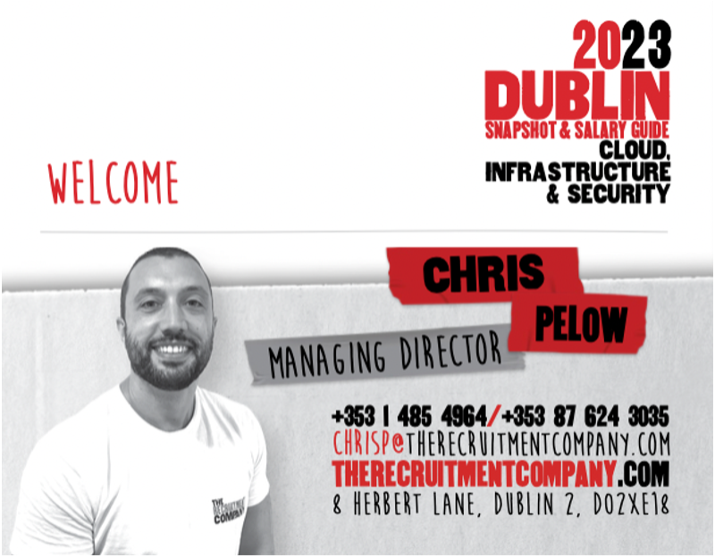 The Recruitment Company is Ireland’s #1 specialist Cloud, Infrastructure and Security recruitment agency and to launch us into 2023 we’ve prepared a market snapshot and salary benchmarking guide. 

Download it here - bit.ly/3IUj4N3