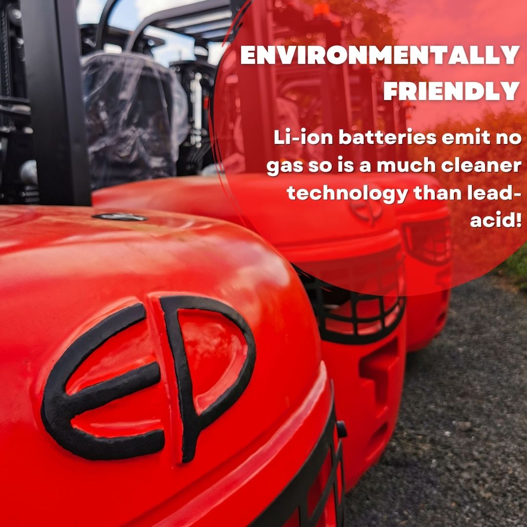 Why Choose Lithium-ion?

From an ecological point of view, it‘s non-toxic and harmless.

Lithium batteries emit no gas so it is a much cleaner technology and is safer for the environment than lead-acid.

#ironandearthhandling #ep #greenenergy #lithiumionpower #electricforklift