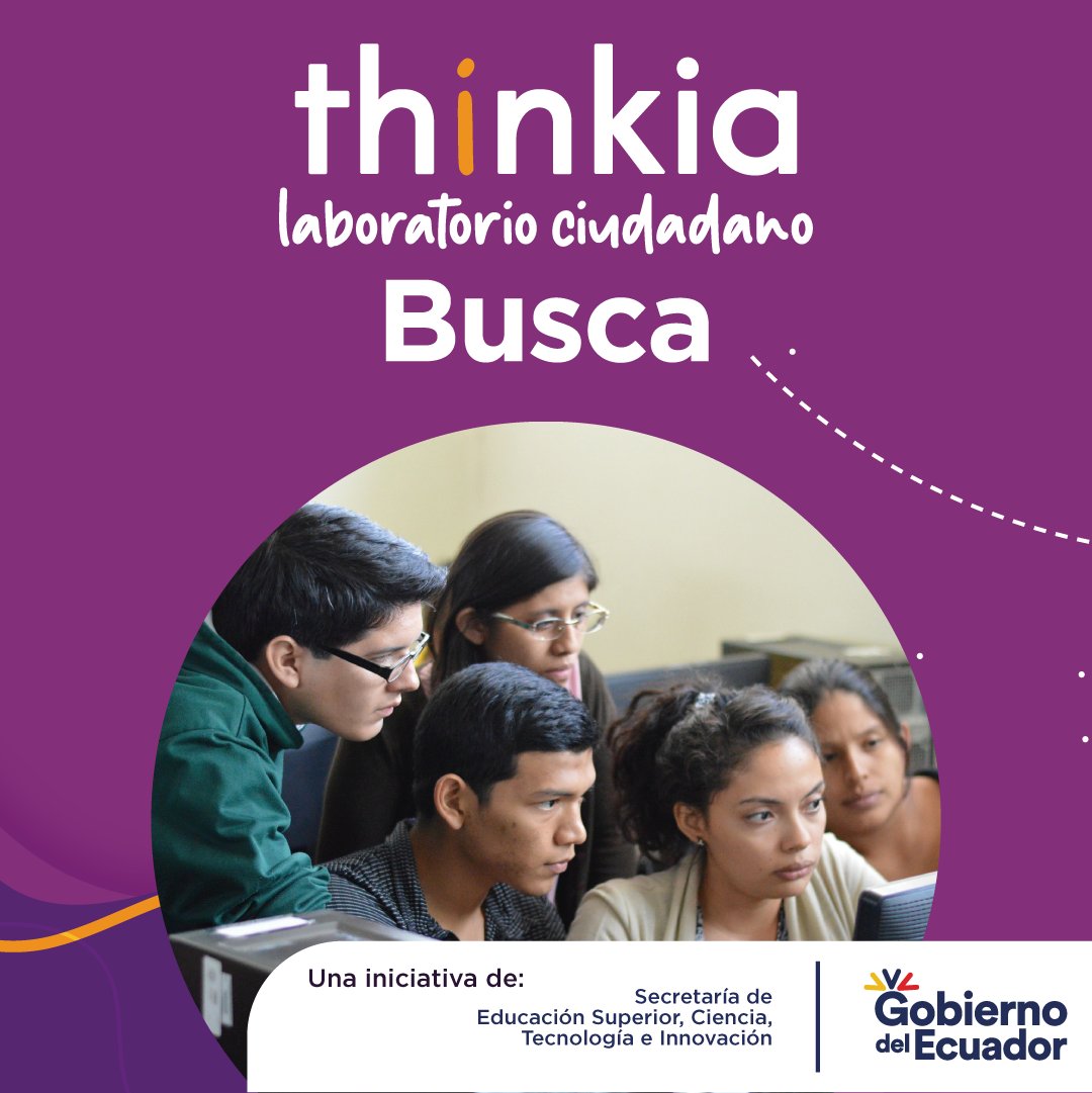 ThinkiaLab's tweet image. ¿Sabías que?

Thinkia Laboratorio Ciudadano, iniciativa pública de @EduSuperiorEc, busca impulsar la innovación a escala nacional, con base en procesos de trabajo colaborativo y conjunto, así como prototipos de soluciones entre las instituciones públicas y la ciudadanía.