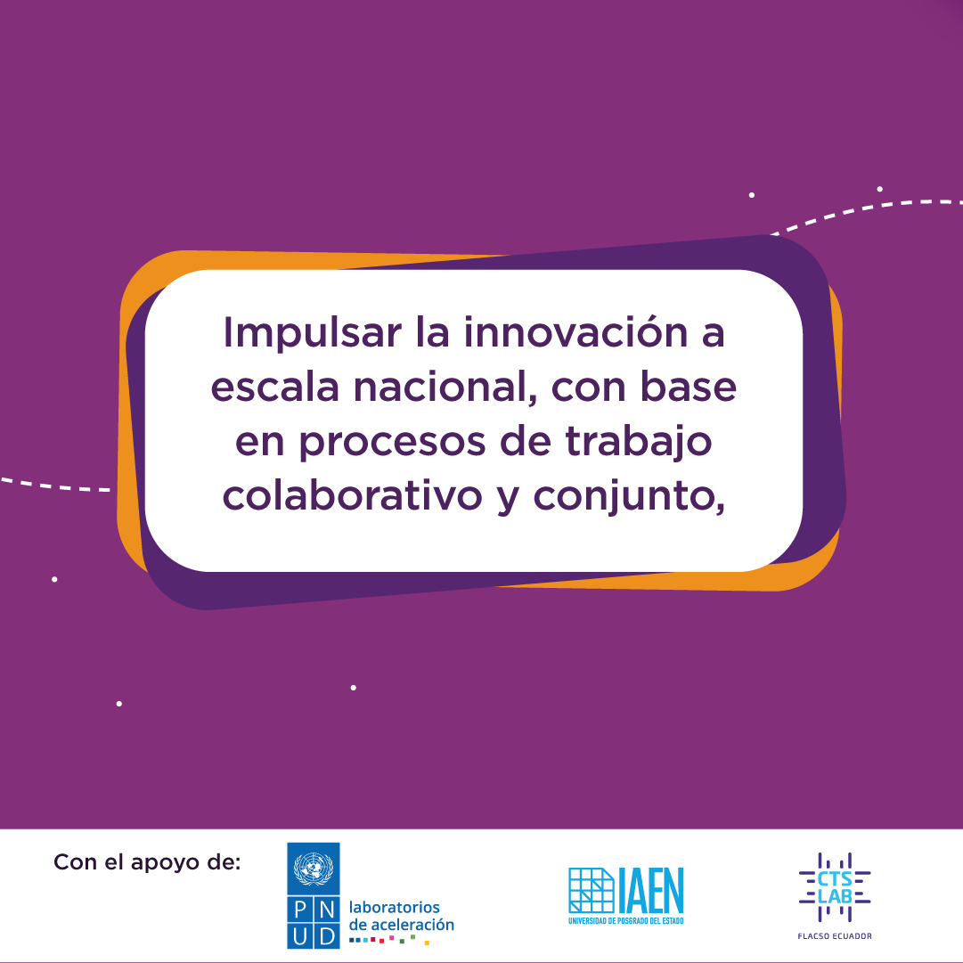 ThinkiaLab's tweet image. ¿Sabías que?

Thinkia Laboratorio Ciudadano, iniciativa pública de @EduSuperiorEc, busca impulsar la innovación a escala nacional, con base en procesos de trabajo colaborativo y conjunto, así como prototipos de soluciones entre las instituciones públicas y la ciudadanía.
