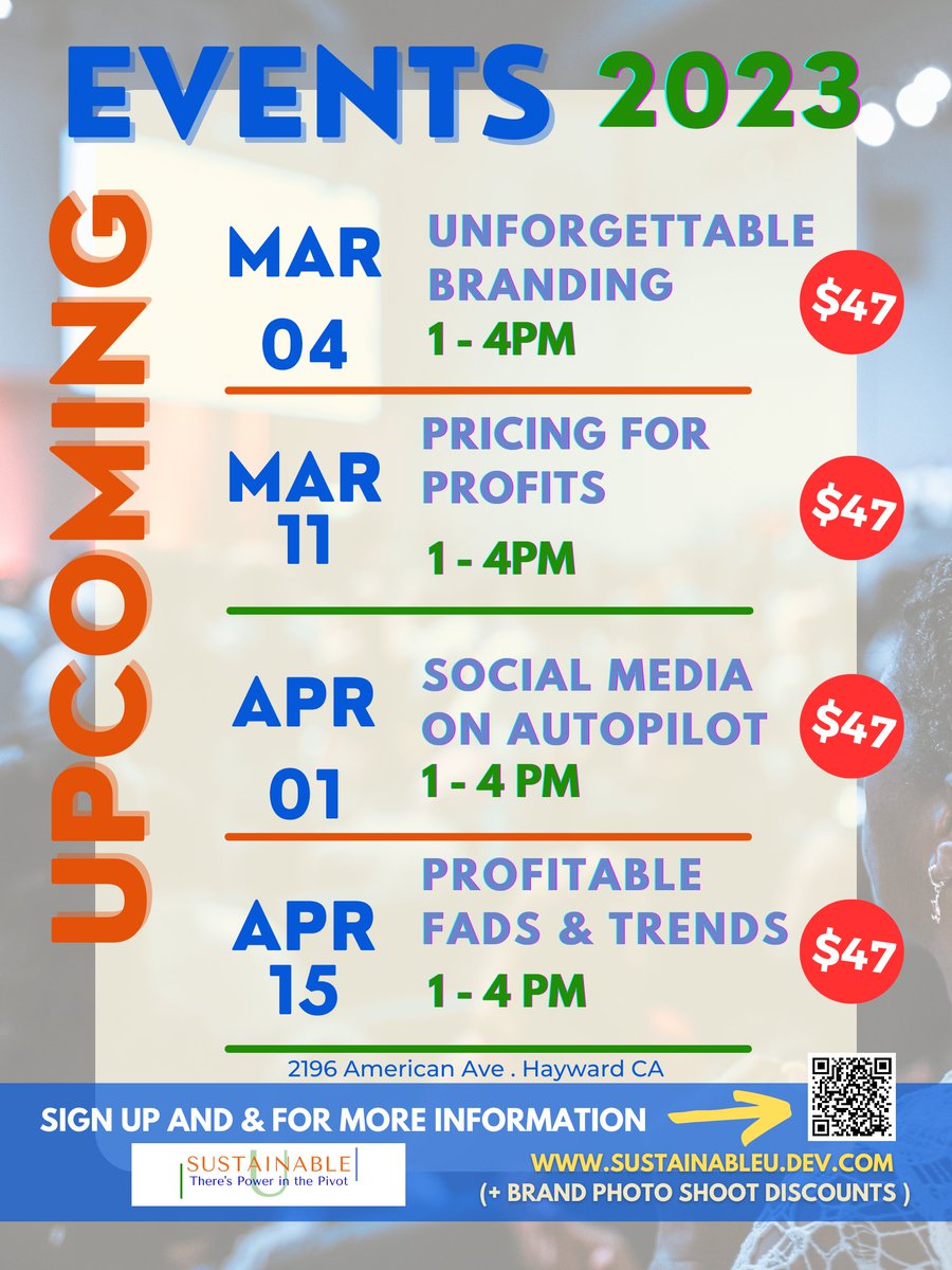SustainableUDev's tweet photo. SustainableU Upcooming Events: https://t.co/FErj2CP1cS https://t.co/7ycx5FDiUB