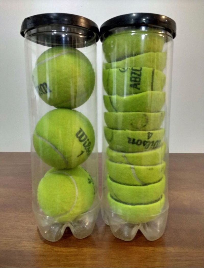 Slice up the tennis balls and you can get more in the tube - efficient use of space and increased productivity. But you won't be able to play tennis! Be efficient, be productivity but more importantly be effective - do not forget your purpose...