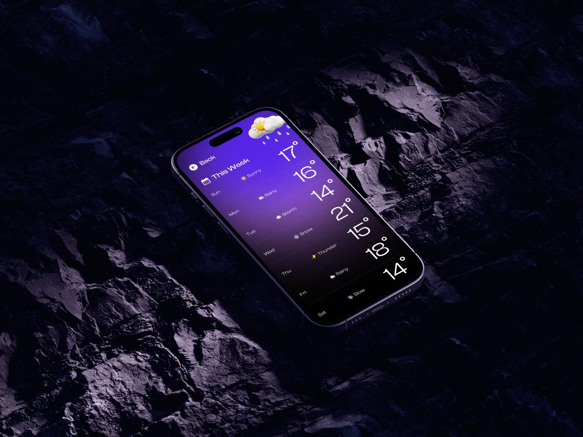 musemindagency's tweet image. Weather forecast - Mobile App
Сheck out more👉 dribbble.com/shots/20725172…

👋 Let&apos;s discuss your project: hello@musemind.agency

#WeatherApp #weatherforecastapp #LiveWeatherapp #WeatherInformationapps #musemind