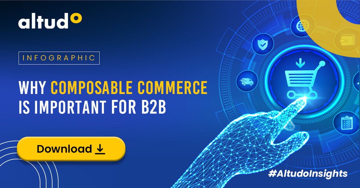 Switching to #ComposableCommerce is the top priority of #B2BMarketers in 2023 for-
⚡Better #ROI
⚡More customer retention
⚡Cross & upsell
Get started: bit.ly/Altudo-Insight…

#DigitalTransformation #B2B #MarTech #Replatforming #ComposableDXP #AltudoInsights