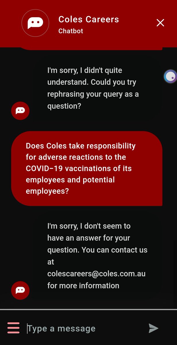 Chilanw's tweet photo. @Coles what is this all about? Certainly as a private business you have the right to set your terms of employment, however any hazards you expose your employees or potential employees to are your responsibility. 
I see big payouts from this foolhardy policy. https://t.co/cKADUeoZrf