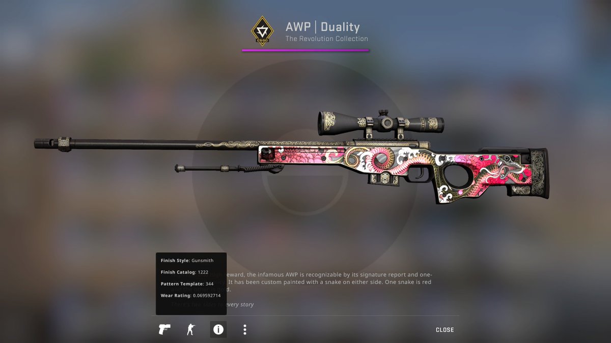 BrongoCS's tweet photo. @csgofloat @aquaismissing I'm 99% certain that the float cap for the AWP Duality has been increased to 0.8 to be the same as the AWP Doodle Lore, heres the tradeup I did and the item I received: https://t.co/FbKoyUTXD5