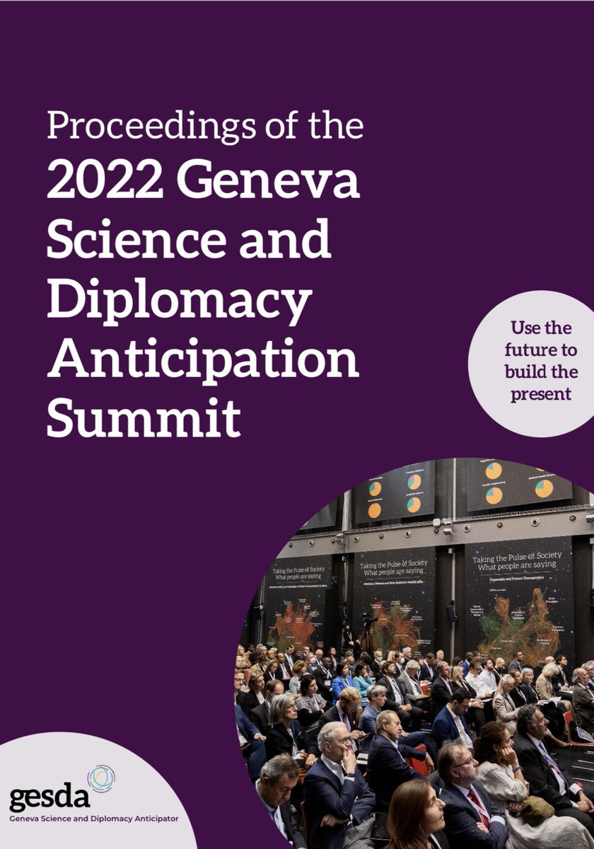 Relive the highlights the second Geneva Science and Diplomacy Anticipation Summit 2022 <a href="/GESDAglobal/">Geneva Science and Diplomacy Anticipator</a>. The full proceedings can be downloaded here as a PDF: gesda.global/summit-2022/