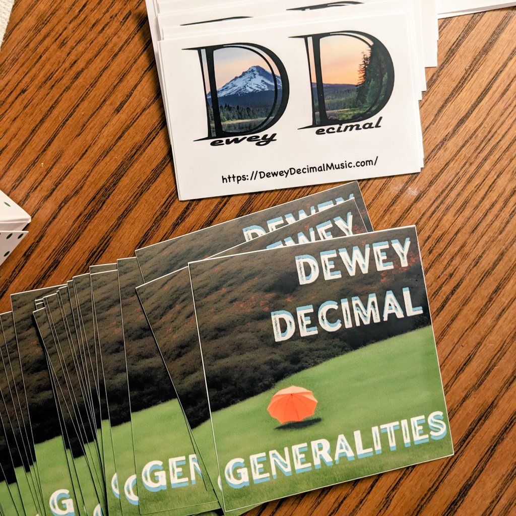 Stickers are in! Soon to be available for sale on the website and bandcamp

For preorders email deweydecimalmusic@gmail.com

#pnwmusic #pdxmusic #bedroompop #tapelabel #indierock #indiemusic #supportindiemusic #Stickers #exclusive #freshindie